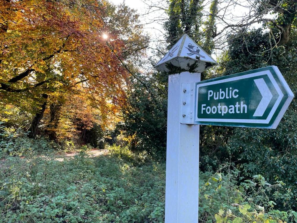 Footpath sign