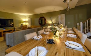 Crowcombe: Soft lighting sets the scene for a celebration feast