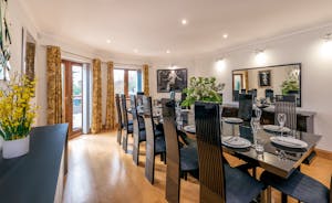 Hamble House - Modern opulence in the Dining Room - a great setting for a celebration dinner