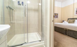 Modern shower - all rooms in Forest House holiday let are en suite. Centre of Coleford, Forest of Dean - www.bhhl.co.uk