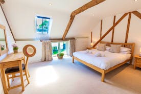 Whinchat Barns - Wagtail Corner, Bedroom 1: A restful room with original rustic features