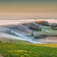 St Catherine's Down sea mist, Isle of Wight