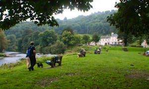 Plenty of seating and park area on the banks of the River wye with a view of  River Wye Lodge large 12 bedroom holiday accommodation Nr. Forest of Dean www.bhhl.co.uk