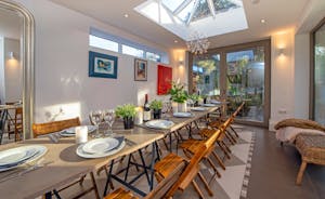 Tides Reach - The light-filled garden/dining room, with room for 15