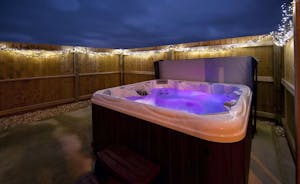 Quantock Barns - The hot tub is in the courtyard at the back of The Wagon House