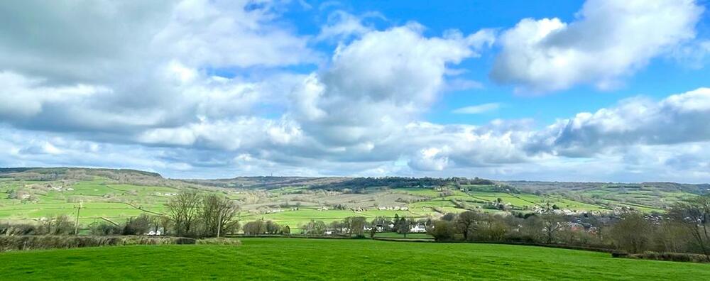 Countryside views at Stonehayes Farm