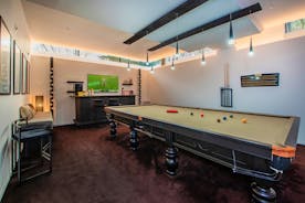 The Glass House - The Games Room has a full size snooker table