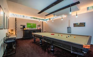 The Glass House - The Games Room has a full size snooker table