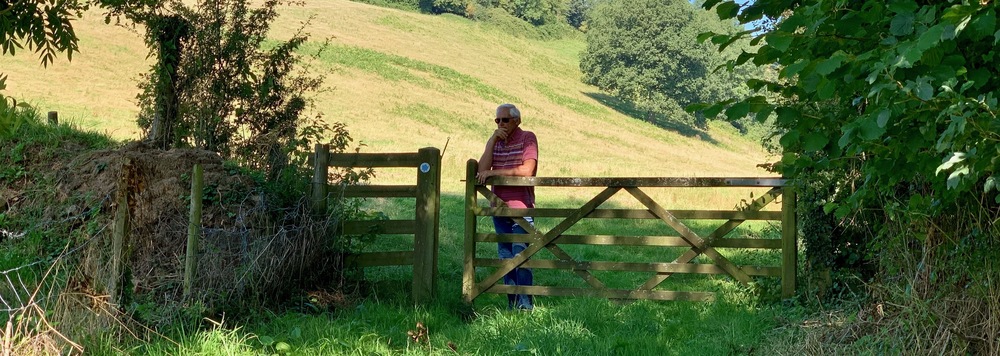 Walking to the pub in the countryside
