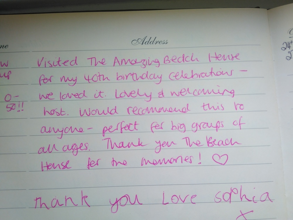 Entries in the guest book