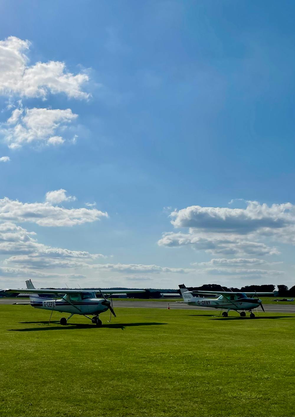 Two planes side by side at Dunkeswell Airfield