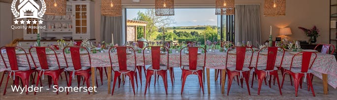 Wylder in Somerset has a fantastic dining area for 20 guests to celebrate with friends and family