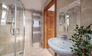Crowcombe: The ensuite shower room for Bedroom 6