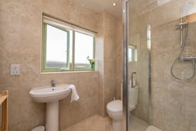 Crowcombe: The ensuite shower room for Bedroom 1