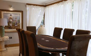 Hamble House - On the landing there's a Texas Holdem table