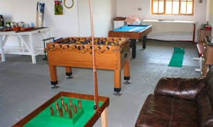 Large games room High Cloud Farm and Barn self catering accommodation Monmouthshire www.bhhl.co.uk
