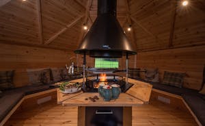 Lower Leigh - Gather in the BBQ lodge; toast marshmallows; sizzle sausages, be cosy