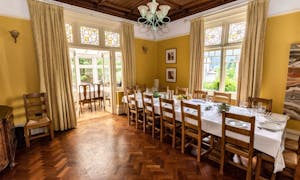 Light and airy dining at Fairlea Grange large self catering holiday accommodation Abergavenny Wales www.bhhl.co.uk