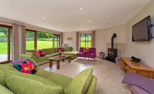 Flossy Brook - The living space is light and airy, with a wood-burner for the colder times of year