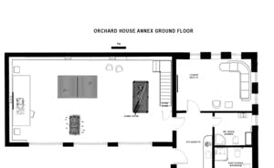 Orchard House Annex Ground Floor Plan 10 bedroom sleeps 24 self catering accommodation Monmouthshire www.bhhl.co.uk