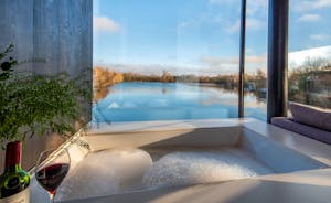The Glass House - Bedroom has a bath right in front of the glass wall - such bliss!