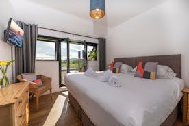 Shires - Bedroom 3: Super king or twin, doors that open onto the sun terrace
