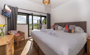 Shires - Bedroom 3: Super king or twin, doors that open onto the sun terrace