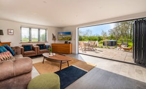 Teds Place - The living room has views over the garden and fields