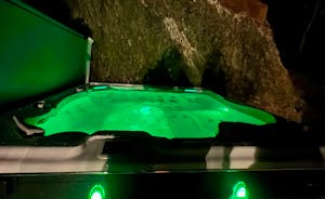 Hydropool Hot Tub at night