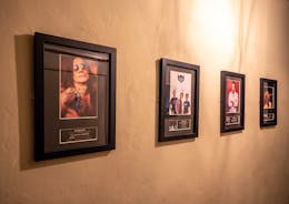 Picture wall singed pictures of Ozzy and more.... large self catering accommodation Monnow Valley Studios Monmouthshire www.bhhl.co.uk