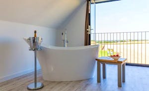 The Granary - Views that stretch far across the beautiful Somerset countryside - right from bath tub in Bedroom 8