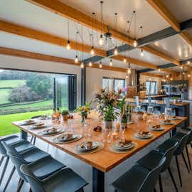 Hares Barton - Views over the valley as you dine Hares Barton - Views over the valley as you dine