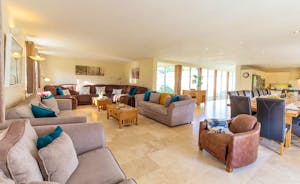 Holemoor Stables: Plenty of comfy seating in the open plan living space