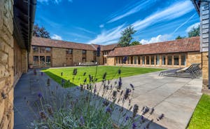 Coat Barn - The house and pool room are set round a large courtyard with a central lawn