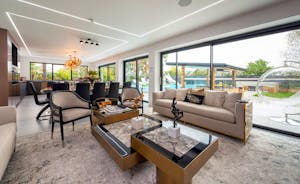 Bluewater: To one end of the open plan living space - a glitzy lounge area