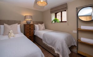 Whimbrels Barton - Bedroom 5 is a ground floor room in  Bean Goose Barn with zip and link beds