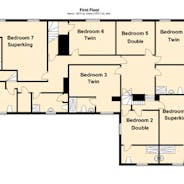 Ist Floor Plan for Monnow Valley Studios self catering holiday accommodation Monmouthshire www.bhhl.co.uk