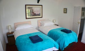 Bedroom 9 light and bright twin bedroom River Wye Lodge sleeps 26 self catering accommodation Wye valley www.co.uk 