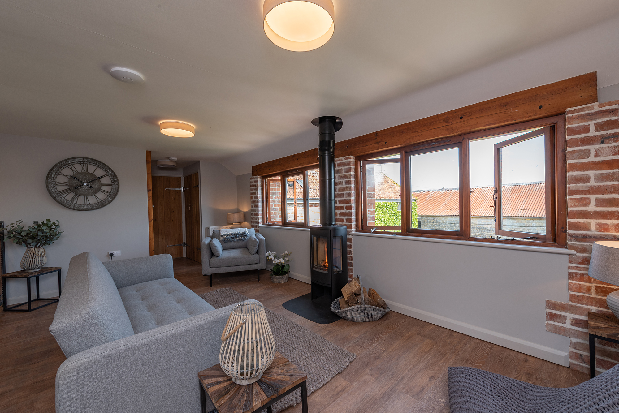 Whimbrels Barton - Bean Goose Barn: Upstairs is the light and airy living room 