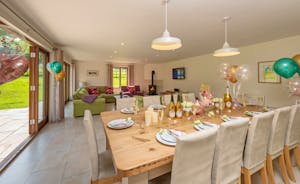 Flossy Brook - A lovely big dining table seats 14 people and makes for wonderful celebrations
