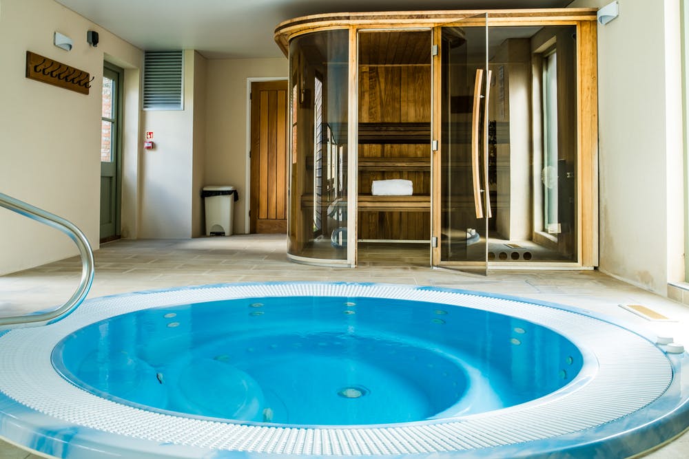 Beaverbrook sauna and hot-tub ready for guests to relax and recharge in