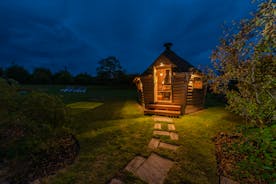 Lower Leigh - Spend cosy evenings in the BBQ Lodge anytime of year