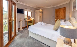 Hamble House - Bedroom 2 has a double bed, an ensuite shower room, and its own balcony