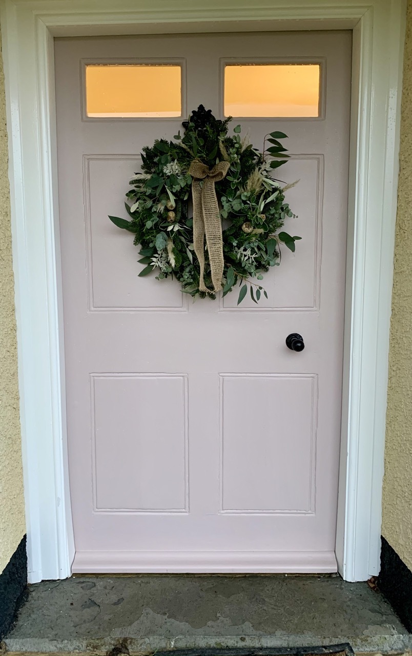 Christmas wreath at Stonehayes Farm