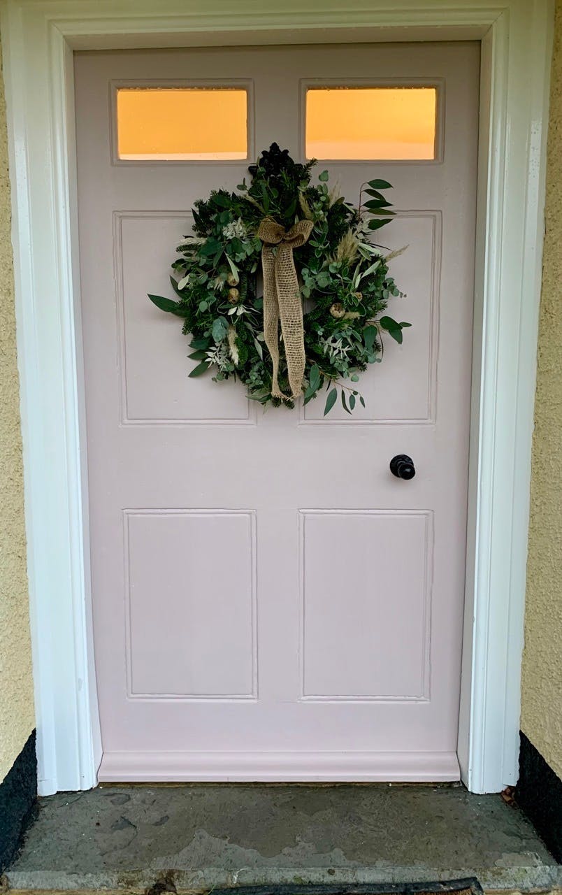 Christmas wreath at Stonehayes Farm