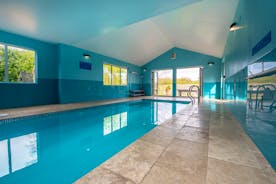 Cockercombe - The indoor pool can be used any time of year; when it's warm out, open the doors and let the sunshine in