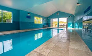Cockercombe - The indoor pool can be used any time of year; when it's warm out, open the doors and let the sunshine in