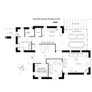 Orchard House Ground Floor Plan 10 bedroom sleeps 24 self catering accommodation Monmouthshire www.bhhl.co.uk
