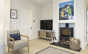 Open Plan Living Space with log burner 