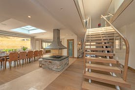 Perys Hill - The Farmhouse: A bespoke staircase, and a very striking fireplace